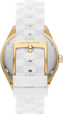  Shop Authentic Michael Kors Jessa Quartz Gold Dial White Silicone Strap Watch For Women - MK7267 - Luxxuri