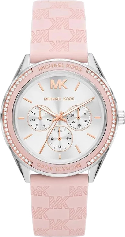 Shop Authentic Michael Kors Jessa Quartz Silver Dial Pink Silicone Strap Watch For Women - MK7268 - Luxxuri