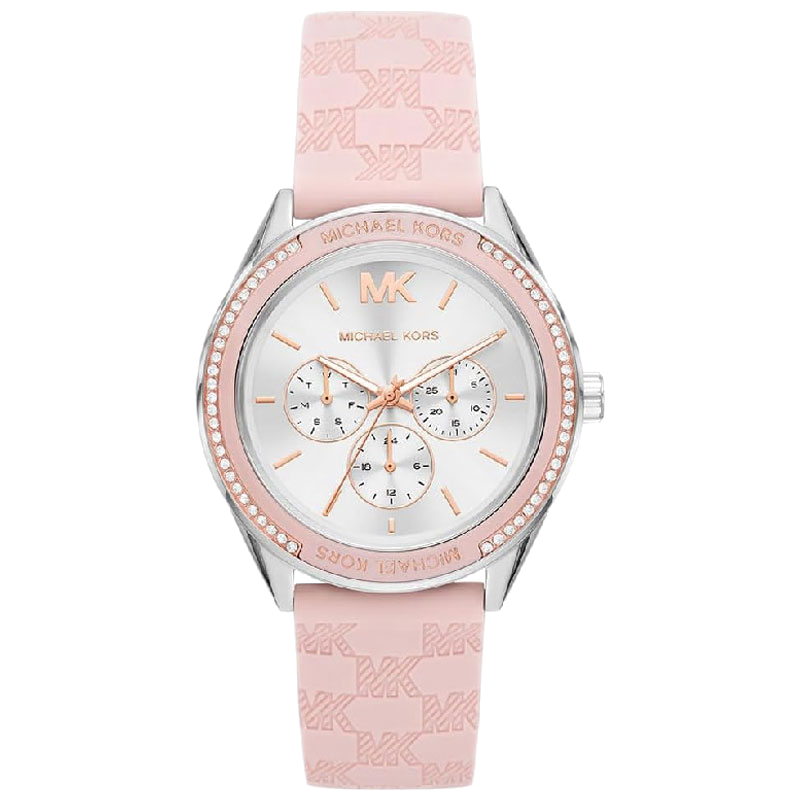  Shop Authentic Michael Kors Jessa Quartz Silver Dial Pink Silicone Strap Watch For Women - MK7268 - Luxxuri