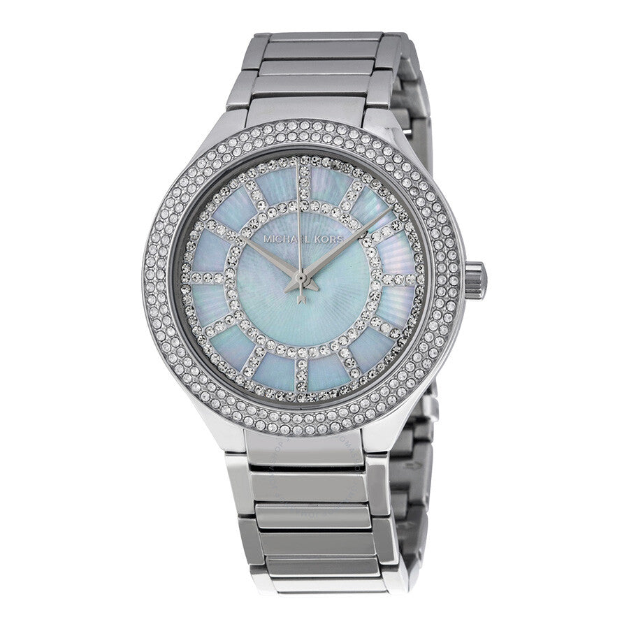  Shop Authentic Michael Kors Kerry Mother of Pearl Dial Silver Stainless Steel Strap Watch for Women - MK3395 - Luxxuri