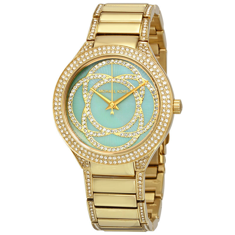  Shop Authentic Michael Kors Kerry Mother of Pearl Dial Gold Steel Strap Watch for Women - MK3481 - Luxxuri