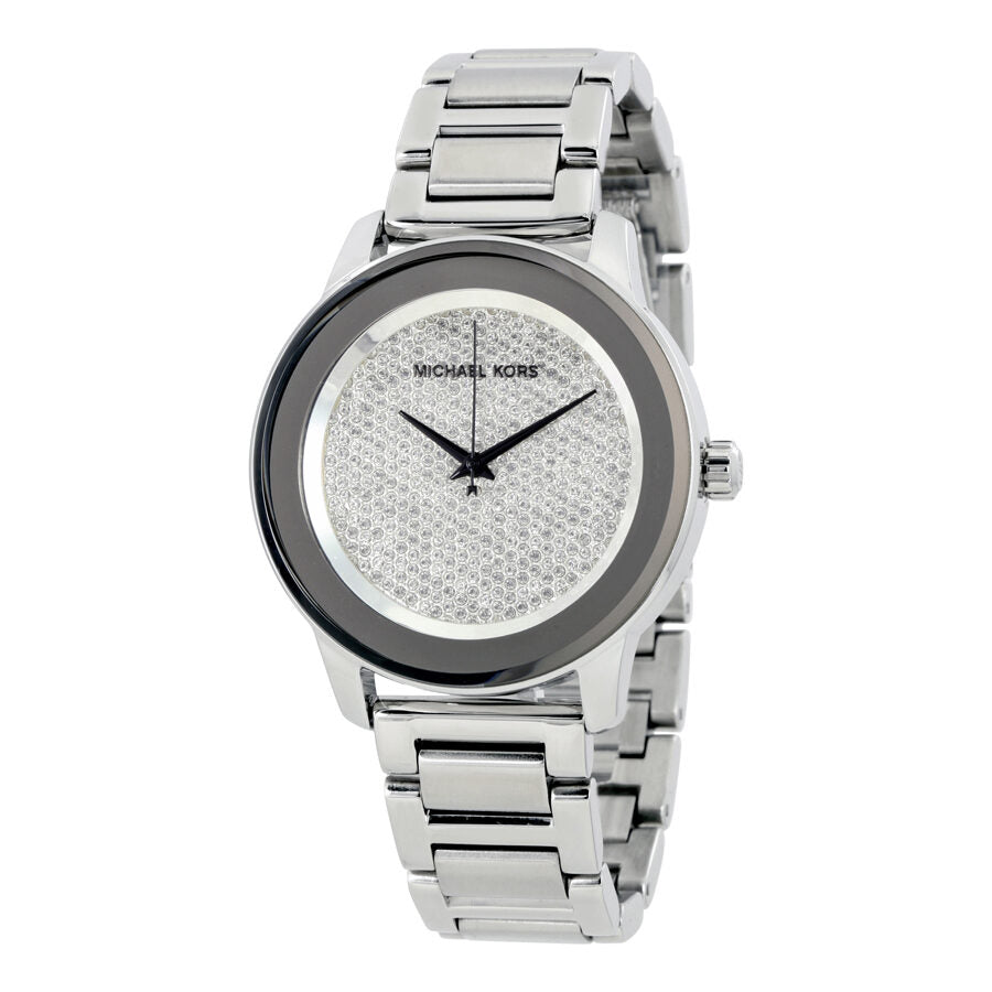  Shop Authentic Michael Kors Kinley Diamond Pave Silver Dial Silver Steel Strap Watch for Women - MK5996 - Luxxuri