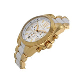  Shop Authentic Michael Kors Bradshaw Chronograph White Dial Two Tone Steel Strap Watch For Women - MK5743 - Luxxuri