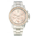  Shop Authentic Michael Kors Everest Chronograph Gold Dial Silver Steel Strap Watch For Women - MK5870 - Luxxuri