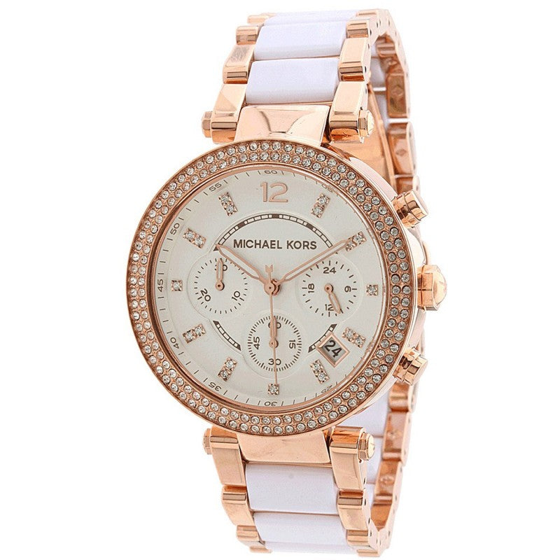  Shop Authentic Michael Kors Parker White Dial Two Tone Steel Strap Watch for Women - MK5774 - Luxxuri
