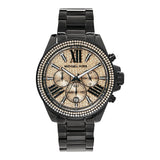  Shop Authentic Michael Kors Wren Chronograph Gold Dial Black Steel Strap Watch for Women - MK5961 - Luxxuri