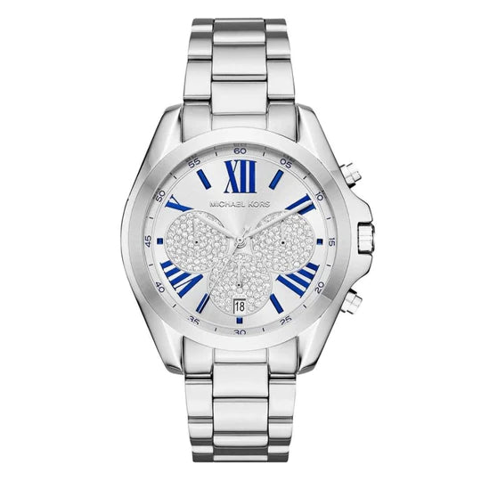  Shop Authentic Michael Kors Bradshaw Quartz Silver Dial Silver Steel Strap Watch For Women - MK6320 - Luxxuri