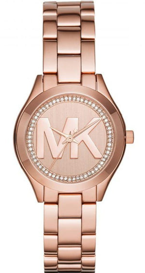  Shop Authentic Michael Kors Slim Runway Rose Gold Dial Rose Gold Steel Strap Watch for Women - MK3549 - Luxxuri