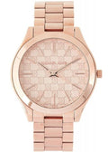 Michael Kors Runway Rose Gold Dial Rose Gold Steel Strap Watch for Women - MK3336