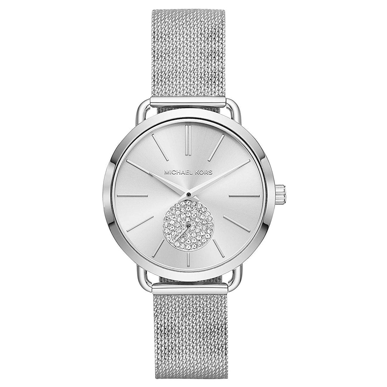  Shop Authentic Michael Kors Portia Silver Dial Silver Mesh Bracelet Watch for Women - MK3843 - Luxxuri