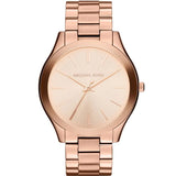  Shop Authentic Michael Kors Mini Slim Runway Chronograph Quartz Rose Gold Dial Rose Gold Steel Strap Watch For Women - MK3205 - Luxxuri