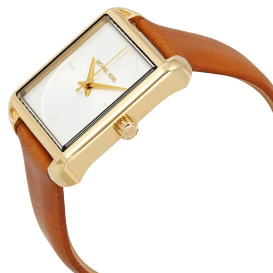  Shop Authentic Michael Kors Lake White Dial Brown Leather Strap Watch For Women - MK2584 - Luxxuri