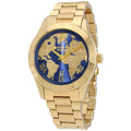 Shop Authentic Michael Kors Layton Pave Blue Dial Gold Steel Strap Watch for Women - MK6243 - Luxxuri