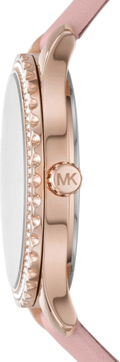  Shop Authentic Michael Kors Layton Three-Hand White Dial Pink Leather Strap Watch for Women - MK2909 - Luxxuri