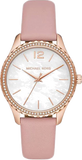  Shop Authentic Michael Kors Layton Three-Hand White Dial Pink Leather Strap Watch for Women - MK2909 - Luxxuri