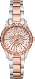  Shop Authentic Michael Kors Layton Three Hand Pink Dial Two Tone Steel Strap Watch For Women - MK6894 - Luxxuri