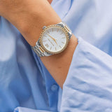  Shop Authentic Michael Kors Layton Quartz Silver Dial Two Tone Steel Strap Watch For Women - MK6899 - Luxxuri