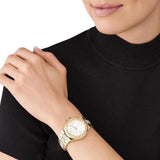  Shop Authentic Michael Kors Lenox Three Hand Silver Dial Gold Steel Strap Watch For Women - MK7361 - Luxxuri