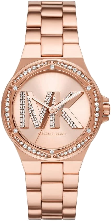  Shop Authentic Michael Kors Lennox Three Hand Rose Gold Dial Rose Gold Steel Strap Watch For Women - MK1063 - Luxxuri