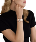  Shop Authentic Michael Kors Lennox Three Hand Rose Gold Dial Rose Gold Steel Strap Watch For Women - MK1063 - Luxxuri