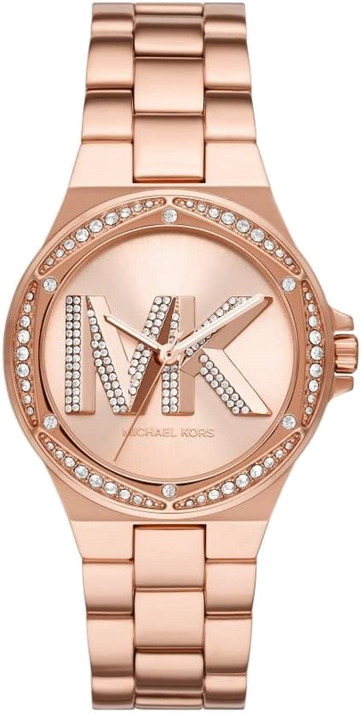  Shop Authentic Michael Kors Lennox Three Hand Rose Gold Dial Rose Gold Steel Strap Watch For Women - MK1063 - Luxxuri