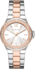  Shop Authentic Michael Kors Lennox Three Hand Quartz Silver Dial Two Tone Steel Strap Watch For Women - MK6989 - Luxxuri