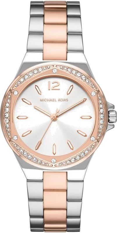  Shop Authentic Michael Kors Lennox Three Hand Quartz Silver Dial Two Tone Steel Strap Watch For Women - MK6989 - Luxxuri