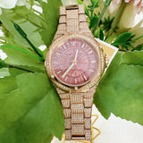  Shop Authentic Michael Kors Lennox Three Hand Crystals Rose Gold Dial Rose Gold Steel Strap Watch For Women - MK6992 - Luxxuri