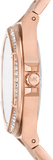  Shop Authentic Michael Kors Lennox Three-Hand Black Dial Rose Gold Steel Strap Watch For Women - MK7233 - Luxxuri