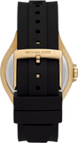  Shop Authentic Michael Kors Lennox Three Hand Crystals Silver Dial Black Silicone Strap Watch For Women - MK7247 - Luxxuri