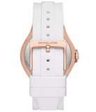  Shop Authentic Michael Kors Lennox Three-Hand Crystals Dial White Silicone Strap Watch For Women - MK7248 - Luxxuri