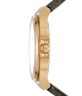 Michael Kors Lennox Three Hand Black Dial Black Leather Strap Watch For Women - MK7307