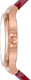  Shop Authentic Michael Kors Lennox Three Hand Silver Dial Red Leather Strap Watch For Women - MK7308 - Luxxuri