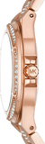  Shop Authentic Michael Kors Lennox Three-Hand Silver Dial Rose Gold Steel Strap Watch For Women - MK7362 - Luxxuri