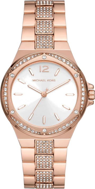  Shop Authentic Michael Kors Lennox Three-Hand Silver Dial Rose Gold Steel Strap Watch For Women - MK7362 - Luxxuri