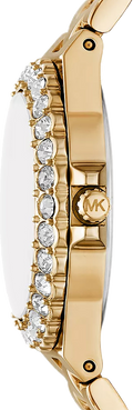  Shop Authentic Michael Kors Lennox Quartz Green Dial Gold Steel Strap Watch For Women - MK7395 - Luxxuri