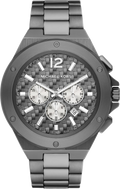 Michael Kors Lennox Chronograph Quartz Grey Dial Grey Steel Strap Watch For Men - MK9102