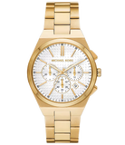  Shop Authentic Michael Kors Lennox Chronograph White Dial Gold Steel Strap Watch For Men - MK9120 - Luxxuri