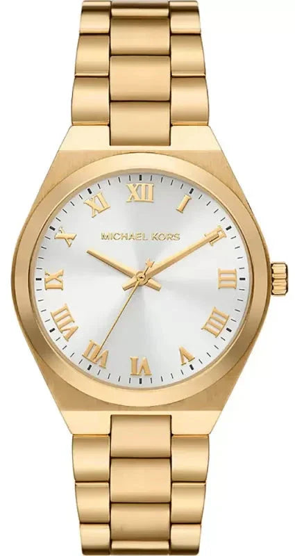  Shop Authentic Michael Kors Lennox Three Hand Silver Dial Gold Steel Strap Watch For Women - MK7391 - Luxxuri
