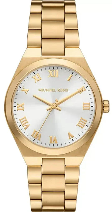  Shop Authentic Michael Kors Lennox Three Hand Silver Dial Gold Steel Strap Watch For Women - MK7391 - Luxxuri