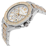  Shop Authentic Michael Kors Lennox Pave Crystals Chronograph White Dial Two Tone Steel Strap Watch for Men - MK9150 - Luxxuri