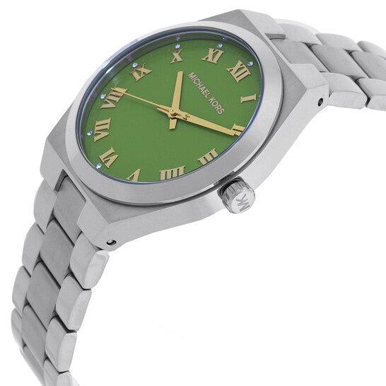 Shop Authentic Michael Kors Lennox Three-Hand Green Dial Silver Steel Strap Watch for Women - MK7463 - Luxxuri