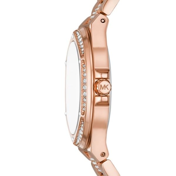  Shop Authentic Michael Kors Lennox Three-Hand Silver Dial Rose Gold Steel Strap Watch For Women - MK7362 - Luxxuri