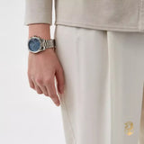 Shop Authentic Michael Kors Lexington Chronograph Blue Dial Silver Steel Strap Watch For Women - MK7215 - Luxxuri