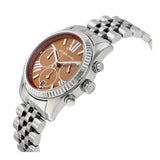  Shop Authentic Michael Kors Lexington Chronograph Brown Dial Silver Steel Strap Watch For Women - MK6221 - Luxxuri