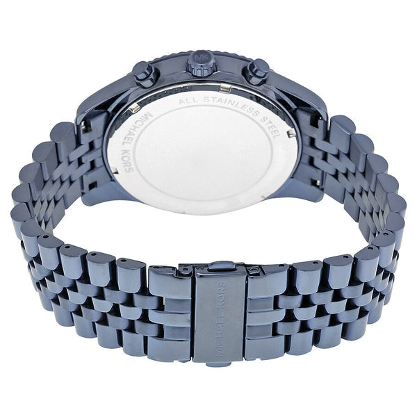  Shop Authentic Michael Kors Lexington Chronograph Blue Dial Blue Steel Strap Watch for Men - MK8480 - Luxxuri
