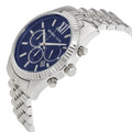  Shop Authentic Michael Kors Lexington Chronograph Blue Dial Silver Steel Strap Watch for Men - MK8280 - Luxxuri