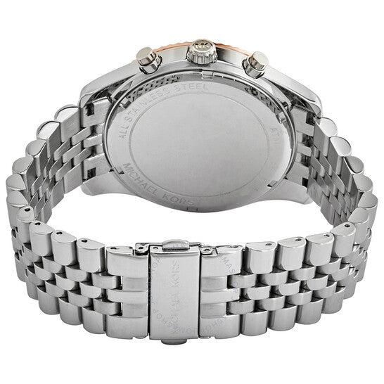  Shop Authentic Michael Kors Lexington Chronograph Blue Dial Silver Steel Strap Watch For Men - MK8689 - Luxxuri