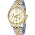  Shop Authentic Michael Kors Lexington Silver Dial Two Tone Steel Strap Watch for Men - MK8344 - Luxxuri