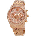  Shop Authentic Michael Kors Lexington Rose Gold Dial Rose Gold Stainless Steel Strap Watch for Men - MK8580 - Luxxuri